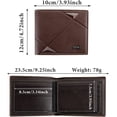 thumbnail image 3 of Arcticice PU Leather Sling Bag with Coin Purse for Men, Cross Body Bag with Earphone Hole USB Charging Port, Brown, 3 of 10
