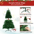thumbnail image 2 of Soilhill 4ft Artificial Christmas Tree, Premium Hinged Spruce Christmas Trees Easy Assembly with Metal Foldable Stand, Fluffy Holiday Xmas Tree for Home Party Decoration (4Ft), 2 of 7