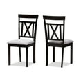thumbnail image 2 of Luxury Fabric Dining Chairs Set - Modern Upholstered Accent Chairs - Dark Brown Finish - Set of 2, 2 of 5