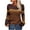 Brown#2, variant on Spring Tops for Women 2025 Viikei Womens Tops Trendy,Women's Color Matching Sweater with Hollowed Out Long Sleeved Low Round Neck Loose Top T-shirt Red M