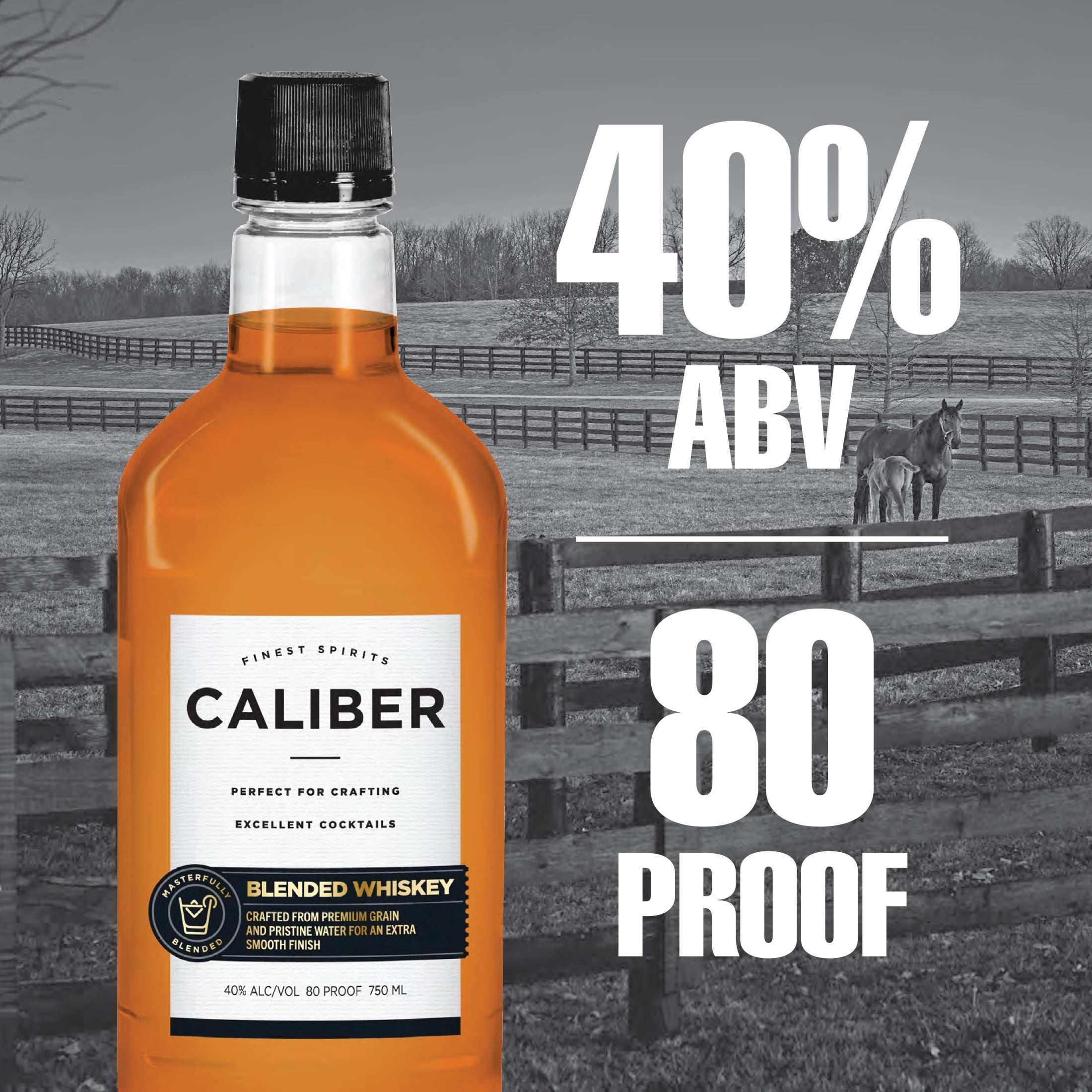 Caliber American Blend Whiskey, 750ml 80 Proof
