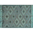 thumbnail image 1 of Ahgly Company Machine Washable Indoor Rectangle Oriental Light Blue Traditional Area Rugs, 2' x 4', 1 of 4