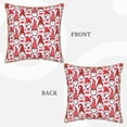 thumbnail image 3 of Fotbe Christmas Gnome Pattern Velvet Decorative Throw Pillow Covers with Elegant Piping, Soft Plush Cushion Cover for Sofa, Bed, Car, Office-18"x18", 3 of 8