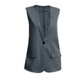 thumbnail image 4 of Up To 50% Off Women's Blazers & Suit Jackets Women's Sleeveless Short Sleeve Work Waistcoat Slim Elegant Coat, 4 of 5