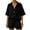 Black, variant on Two Piece Sets for Women Half Sleeve Casual Button Down Shirts Drawstring Loose Fit Summer Shorts Vacation Outfits Navy 2XL