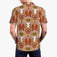 thumbnail image 6 of Cauagu Cow Skull Print Men's Polo Shirts, Short-Sleeve Polo Shirts for Men Performance Golf Shirt Athletic Casual Collared T-Shirt-XX-Large, 6 of 8