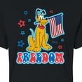 thumbnail image 3 of Disney - Pluto Freedom - Juniors Cropped Cotton Blend T-Shirt, 3 of 5