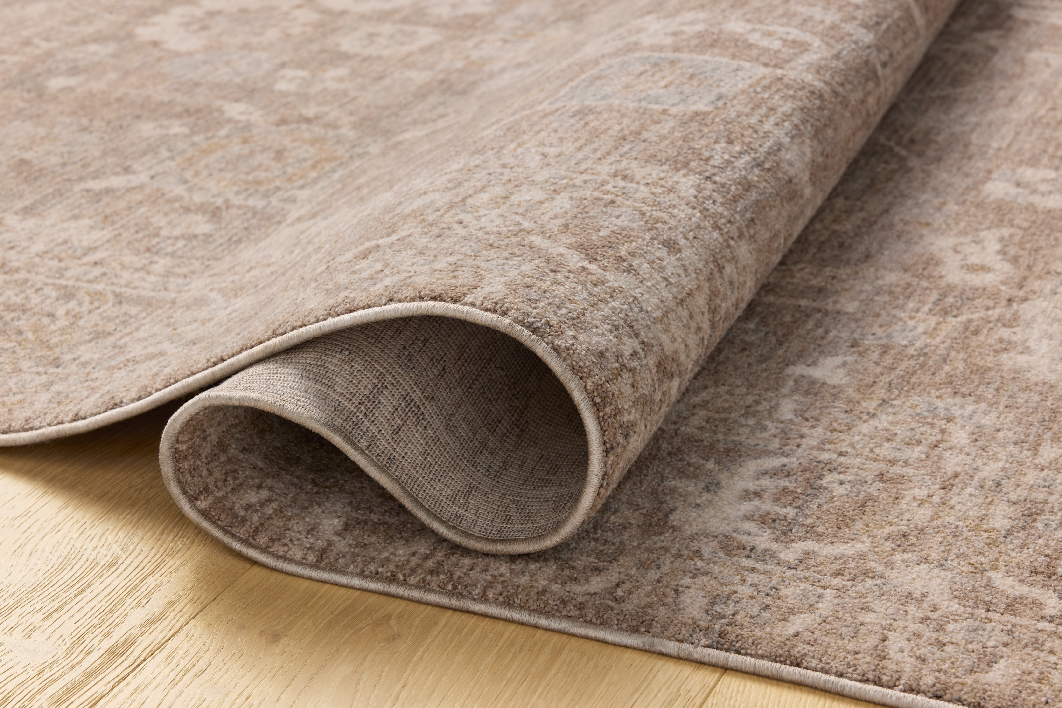 Chris Loves Julia x Loloi Louisa Taupe / Ivory 5'-3" x 7'-6" Area Rug