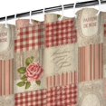 thumbnail image 3 of Pioneer Flower Floral Print Pattern Shower Curtain 84"x72", Bathroom Decorative Shower Curtain Set with 12 Hooks, Waterproof Washable, 3 of 6
