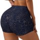 thumbnail image 1 of Fotbe Copper-Gold Gloss Outline Navy Dark Blue Shorts Sin Costuras – Shorts Deportivos de Cintura Alta para Mujer, Elásticos para Gimnasio, Yoga, Running o Ciclismo-Medium, 1 of 8