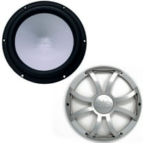 Wet Sounds REVO10FAS4-B 10" Black Marine Subwoofer with Silver Grill