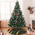 thumbnail image 7 of Lsque Green Marble Print Christmas Tree Skirt, Tree Skirt with Ties or Velcro, Perfect for Holiday Decorations, Halloween, and New Year-30", 7 of 7