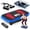 BLUE, variant on Lifepro VibraRed Low-Impact Vibration Plate Exercise Machine with Red Light Therapy, 1–99 Speed Levels, Preset Programs, and Resistance Bands – Jade