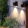 thumbnail image 2 of Lámpara de pared exterior Hotel Villa club Lámpara de pared exterior de doble cabezal superior e inferior Lámpara de pared de aluminio de un solo cabezal redondo, 2 of 5