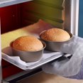 thumbnail image 2 of 1pc/2pcs/4pcs Hamburger Mold Golden Non-stick Round Small Cake Baking Mold, Baking Tool Household Oven Baking Bread Mold, 2 of 5