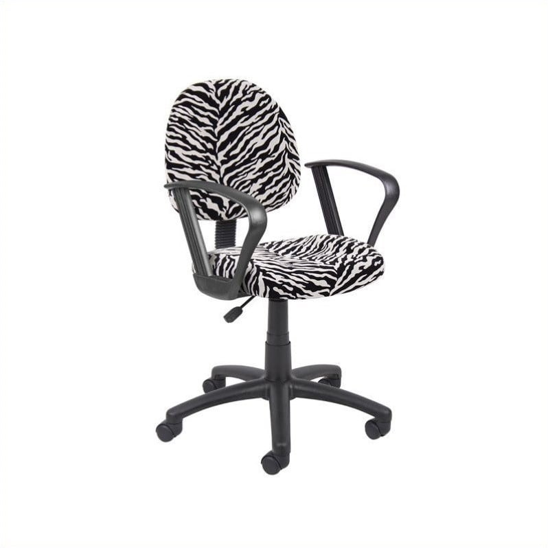 Boss Office Products Microfiber Deluxe Posture Chair In Zebra Boss Office Products Microfiber Deluxe Posture Chair In Zebra Print