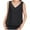 Black, variant on BRGZLK Women's Chiffon Tank Top Summer Fashionable Solid V-Neck Sleeveless Shirt Casual Flowy Camisole Gray M