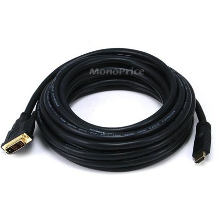 UPC: 0844660028420 | Monoprice HDMI-DVI Cables Black 25 ft. 26AWG 2842