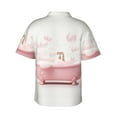 thumbnail image 4 of Xecao Cute Bathtub print Hawaiian shirt - a stylish short-sleeve button-down for men, perfect for casual beach and tropical outings., 4 of 9