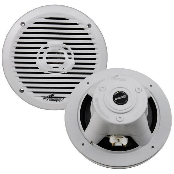 AUDIOPIPE APSW-6032 6-1/2" 100W RMS COAXIAL 2-WAY 4-OHM MARINE SPEAKERS APSW6032