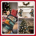 thumbnail image 7 of Wukai Hip-Hop Duck Print Christmas Stockings 18" Christmas Stocking Snowman Burlap Plaid Xmas Stocking Holiday Christmas Decoration Gifts for Family Kids, 7 of 7