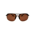 thumbnail image 2 of Polarized Mens Classic 90s Half Rim Rimless Style Racer Sunglasses Shiny Tortoise Brown, 2 of 4