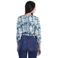 thumbnail image 3 of Moomaya Cropped Long Sleeve Tops For Women Printed Round Neck&nbsp;T Shirt Crop Top, 3 of 5