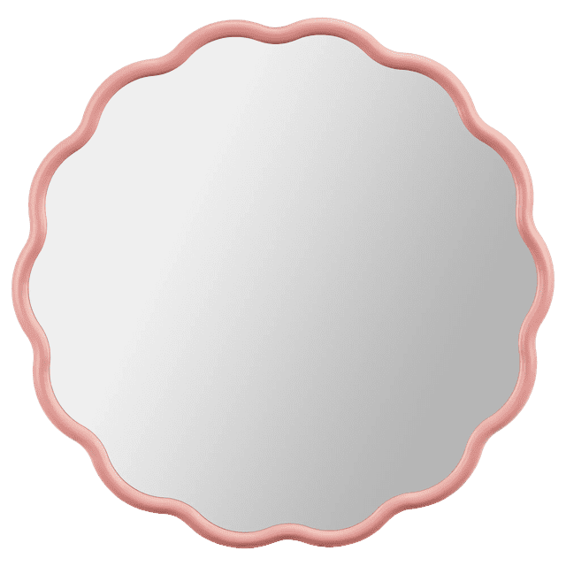 Bouclair Miroir Rose à Bords Festonnés