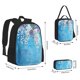 thumbnail image 2 of Balery Hanging Orchids Floral Blue Mochila escolar 3 en 1 para niños: mochila resistente con lonchera térmica y estuche para lápices. Mochila escolar para niños y niñas., 2 of 7