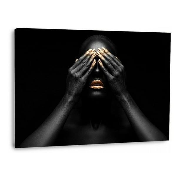 Cuadro Mujer Africana Moderno En Canvas Opción De Marco Hd