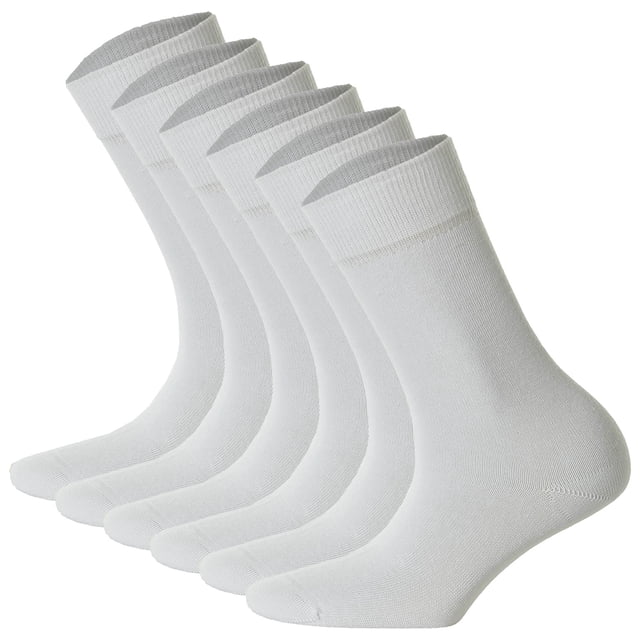 Hudson 6 pares de calcetines para mujer - Only 6-pack, calcetines cortos, cinturilla confort, Unicolor Blanco 39-42