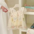 thumbnail image 7 of Curuila Infant Toddler Girls Mesh Dress Flutter Sleeve Floral Embroider Square Neck Party Fashionable Dresses For Girls Size 3-6 Months, 7 of 7