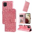 thumbnail image 5 of Cutyskin Case for Samsung A12 4G,Wallet Case,PU Leather Flip,Kickstand,Double Magnetic Clasp,Embossed Mandala Flower Lanyard Protective PU Leather Cover for Samsung Galaxy A12 4G, Rosegold, 5 of 12