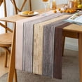 thumbnail image 1 of Camino de mesa gris moderno de 33 x 183 cm, lavable en primavera, moderno, verano, cocina, mesa de comedor, decoración interior, exterior, fiesta, sala de estar, camino de mesa, estilo campestre, 1 of 7