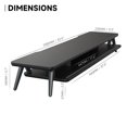 Fenge Dual Monitor Stand Riser for 2 Monitors, 42.5 inch Wood Desk ...