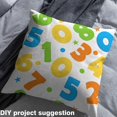 thumbnail image 2 of Castle Fairy Cartoon Numbers Fabric by the Yard 2 Yard,Math Theme Sewing Fabric,Polka Dots Home Decor Fabric by the Yard,Breathable Kawaii Home Decor, 2 of 6