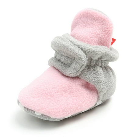 

SENDKEEL Newborn Baby Girls Snow Winter Boots Infant Toddler Soft Sole Anti-Slip Winter Warm Crib Booties Shoes