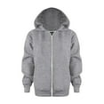 thumbnail image 1 of RTKFRFLM Kids Basic Zip-up Hoodie Solid Color Long Sleeve Hooded Sweatshirt Grey 4-5 Years, 1 of 3