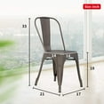 thumbnail image 7 of NiamVelo Metal Dining Chair Set of 4 Stackable Chair 18" Seat Height Bar Chairs Kitchen Chair, Bronze, 7 of 7