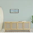 thumbnail image 2 of Stupell Industries Panoramic Sandpipers Birds Shoreline Ocean Landscape Painting Black Framed Art Print Wall Art, 24x10, by Sally Swatland, 2 of 6