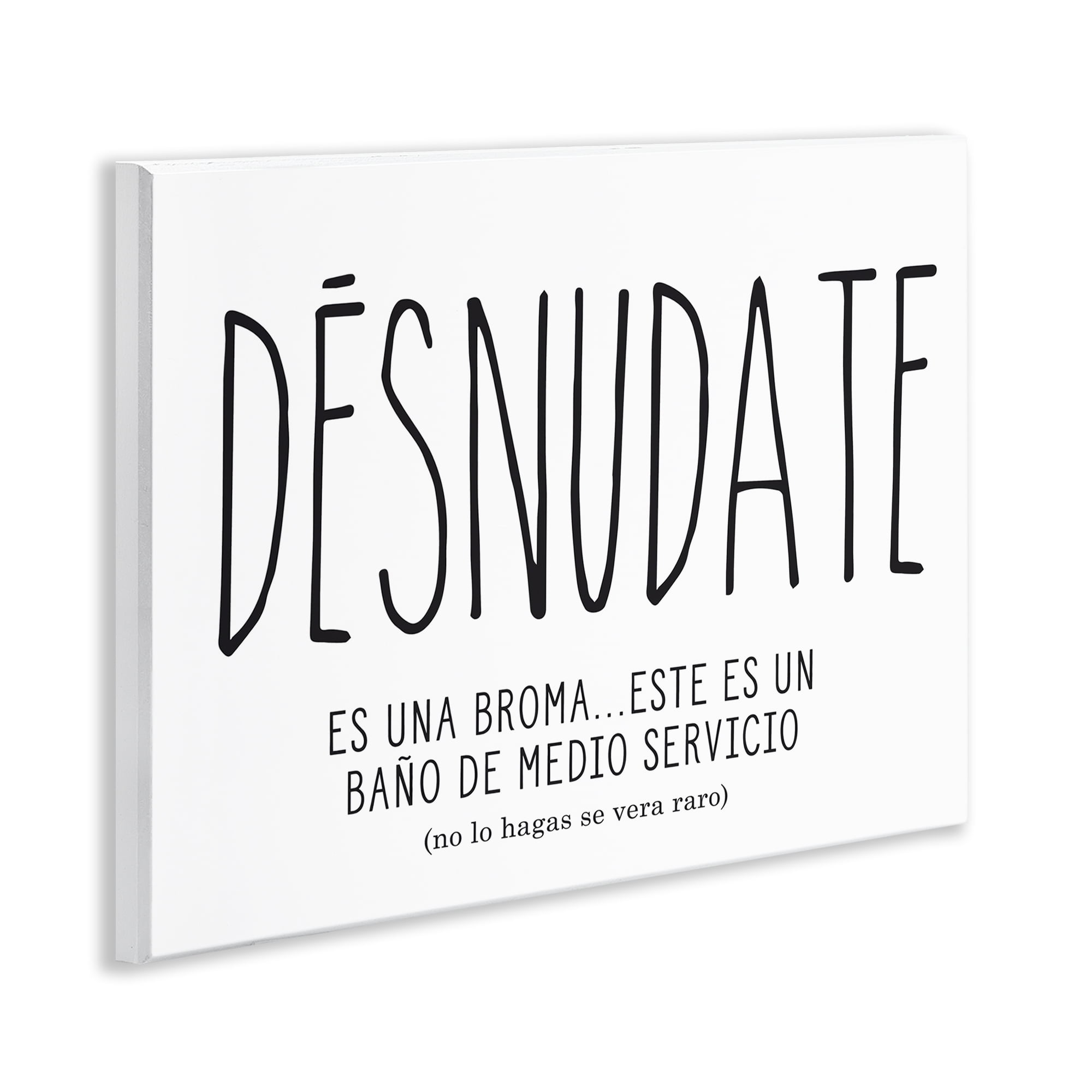 Stupell Industries Desnúdate Broma Para el Baño Bath & Laundry Painting Unframed Art Print Wall Art, 14 x 11