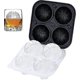 thumbnail image 1 of Basketball Ice Cube Mold, Basketball Shape Ice Cube Tray, Silicone Sphere Ice Mold Make 4 Large Ice Balls for Chilling Whiskey Cocktails Drinks, 1 of 5