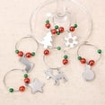 thumbnail image 3 of 12 Pieces Christmas Wine Charms Christmas Wine Glass Markers Holiday Wine Charms Stem Glass Charms Drink Identifier for Birthday Wedding Anniversary Christmas Thanksgiving Parties, 3 of 7