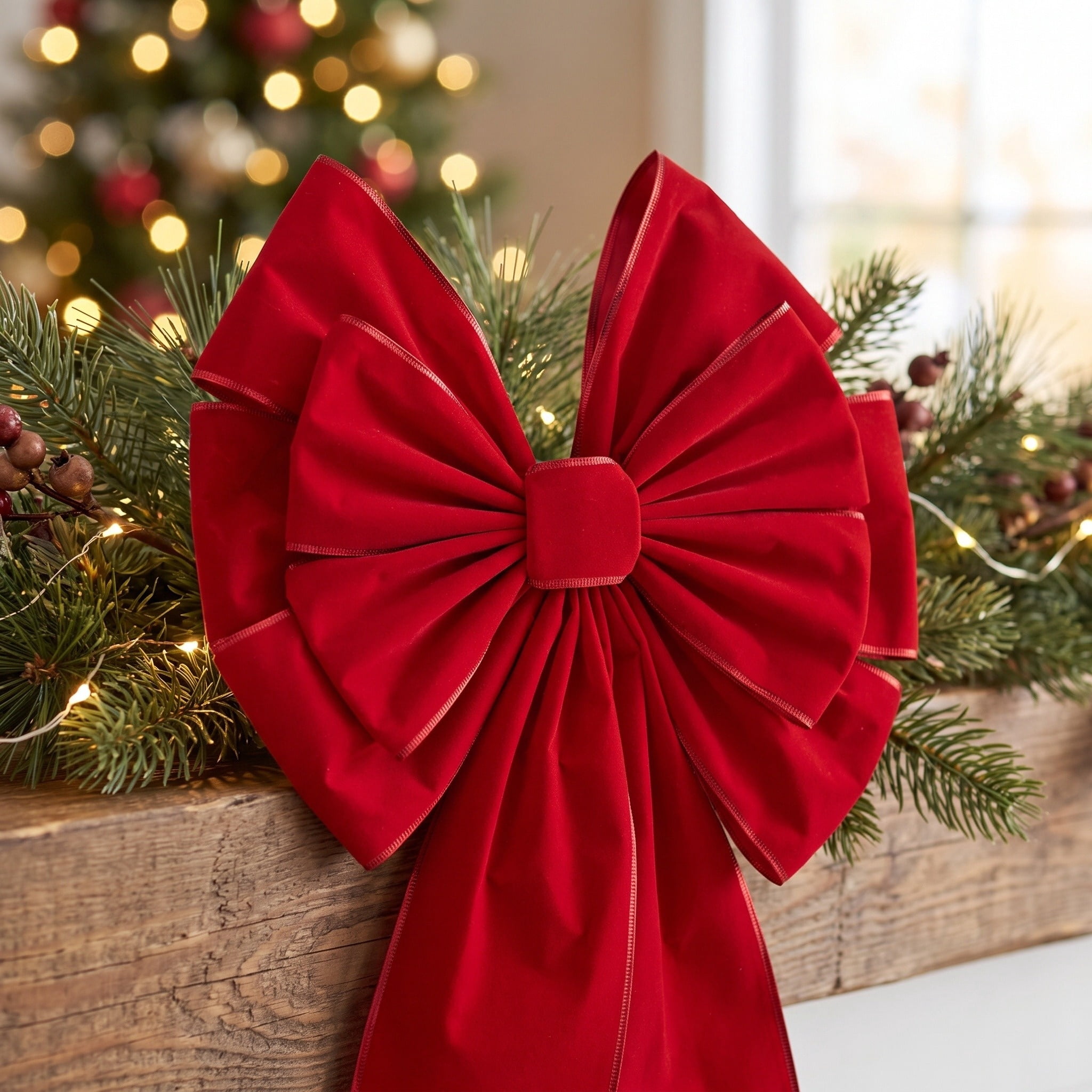 Red Decorative Christmas Bow, 40", by Holiday Time