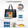 thumbnail image 2 of 2 In 1 Tote Bag Lunch Bag Combo,Work Bag With Lunch Compartment,Laptop Tote Bag With Insulated Lunch Compartment for Business, Office (D,One Size), 2 of 6