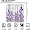 thumbnail image 2 of Lavender Floral Curtains, Lavender Flower Purple Window Treatments for Living Room Girls Woman Room Decor, Luxurious Elegant Purple Drapes 2 Panels, 42x54 Inch, 2 of 6