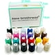 thumbnail image 2 of New Brothread - 18 Opciones - Hilos Multiusos De Algodón 100% Mercerizado 50S/3 600M(660Y) Cada Carrete Para Acolchar Costura Y Bordado Serger - 24 Colores Básicos, 2 of 7