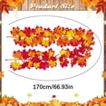 thumbnail image 3 of 1 Pack 5.6 FT Artificial Fall Maple Leaf Garland, Faux Autumn Silk Foliage Vine with Flexible Metal Wire Stem, Seasonal Decor for Halloween, Thanksgiving, Fireplace, Door, Table & Home, 3 of 5