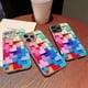 thumbnail image 5 of Funda de vidrio a prueba de golpes con diseño de ladrillos de juguete coloridos para iPhone 13 Pro Max, 5 of 5