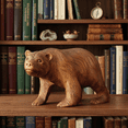 thumbnail image 4 of Wooden Hand Carved Bear Statue Handcrafted Handmade Figurine Sculpture Lodge Cabin Home Decor Accent Decoration Art, 4 of 9